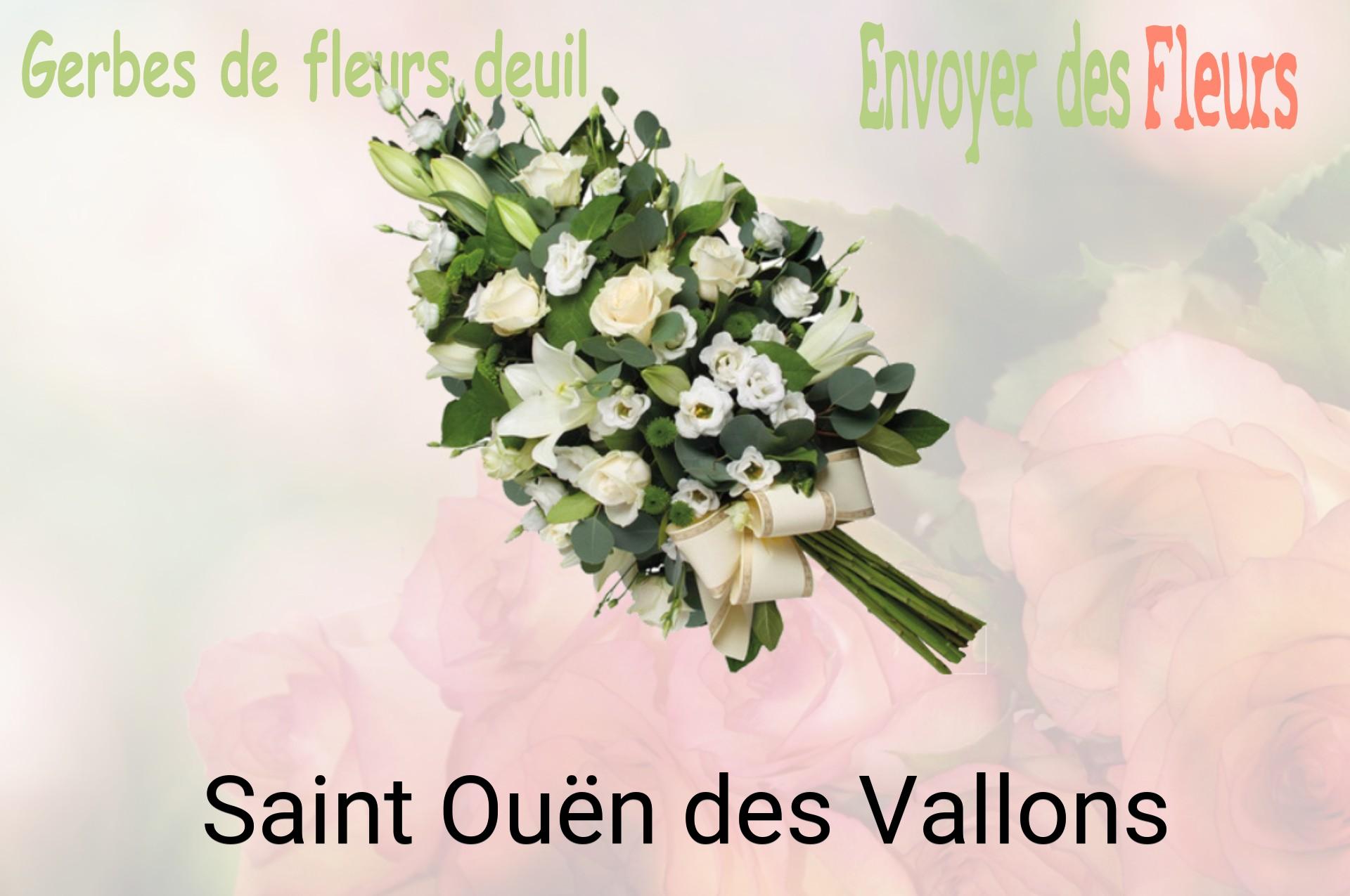 Gerbe de fleurs de deuil livrée à Saint-Ouën-des-Vallons